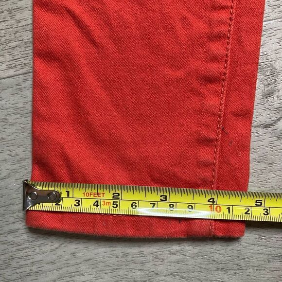 Jalate Jeans in Cool Chili Low Rise Skinny Fit Size 1 Juniors, Hot Red-Orange - Picture 6 of 8